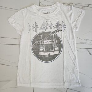 Karma White and Black Short Sleeve Tee with Vintage Graphic